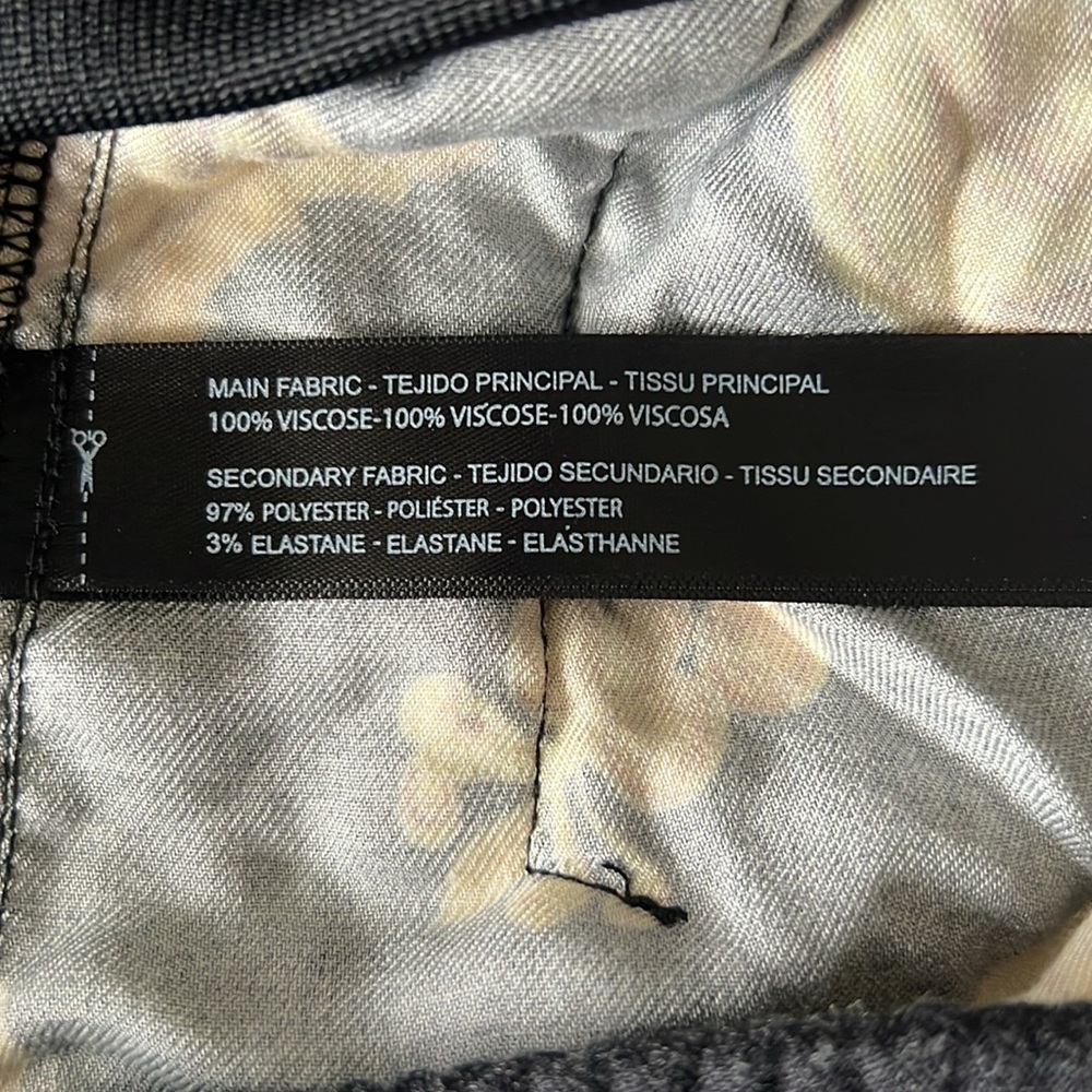 Denim & Flower Black Gold Baroque Print Bomber Jacket Mens Streetwear Zip Up - Picture 11 of 11